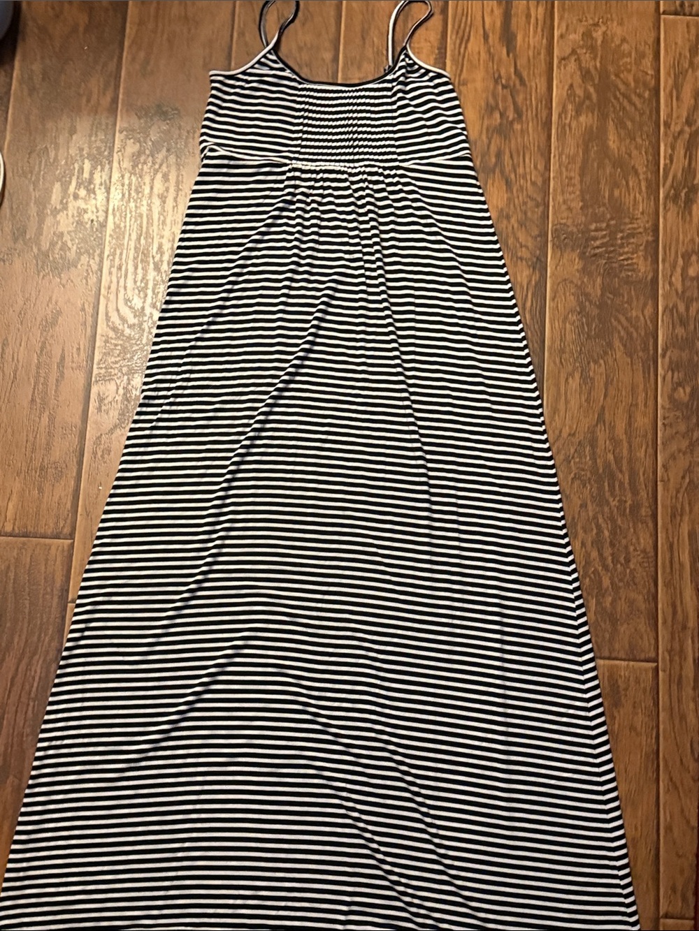 Calvin Klein Black and White Striped Maxi Dress Skirt